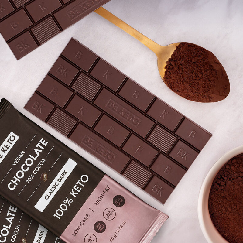 Vegan Keto Chocolate + MCT Oil - Classic Dark 80g Vegan Keto Chocolate + MCT Oil - Classic Dark 80g