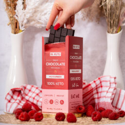 Vegan Keto Chocolate + MCT Oil - Wild Raspberry 80g
