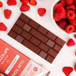 Vegan Keto Chocolate + MCT Oil - Wild Raspberry 80g