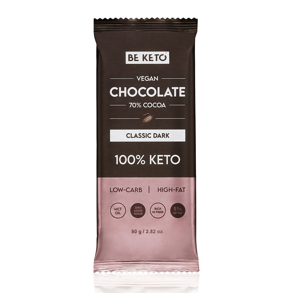 Vegan Keto Chocolate + MCT Oil - Classic Dark 80g
