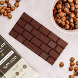 Vegan Keto Chocolate + MCT Oil - Caramelized Hazelnut 80g
