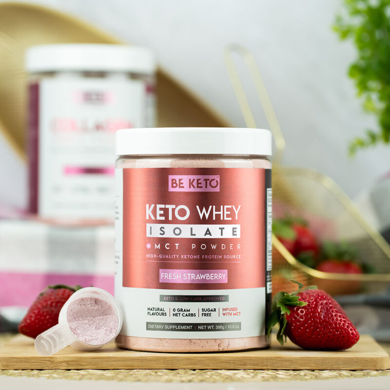 Keto Whey Isolate + MCT - Fresh Strawberry 300g