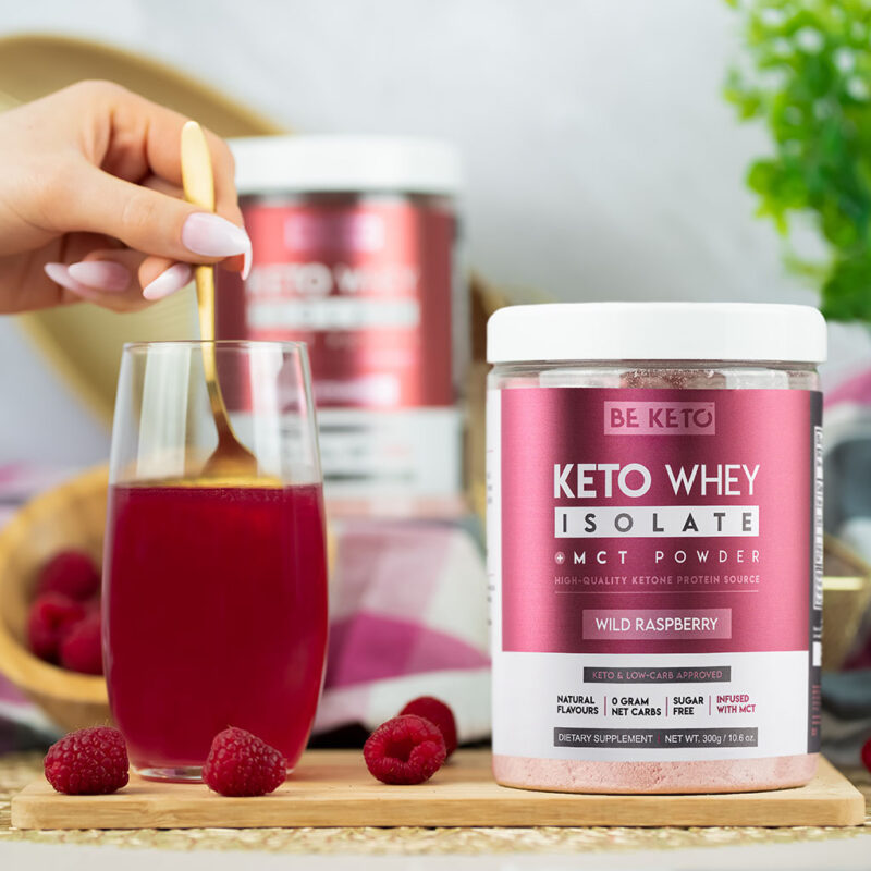 Keto Whey Isolate + MCT - Wild Raspberry 300g