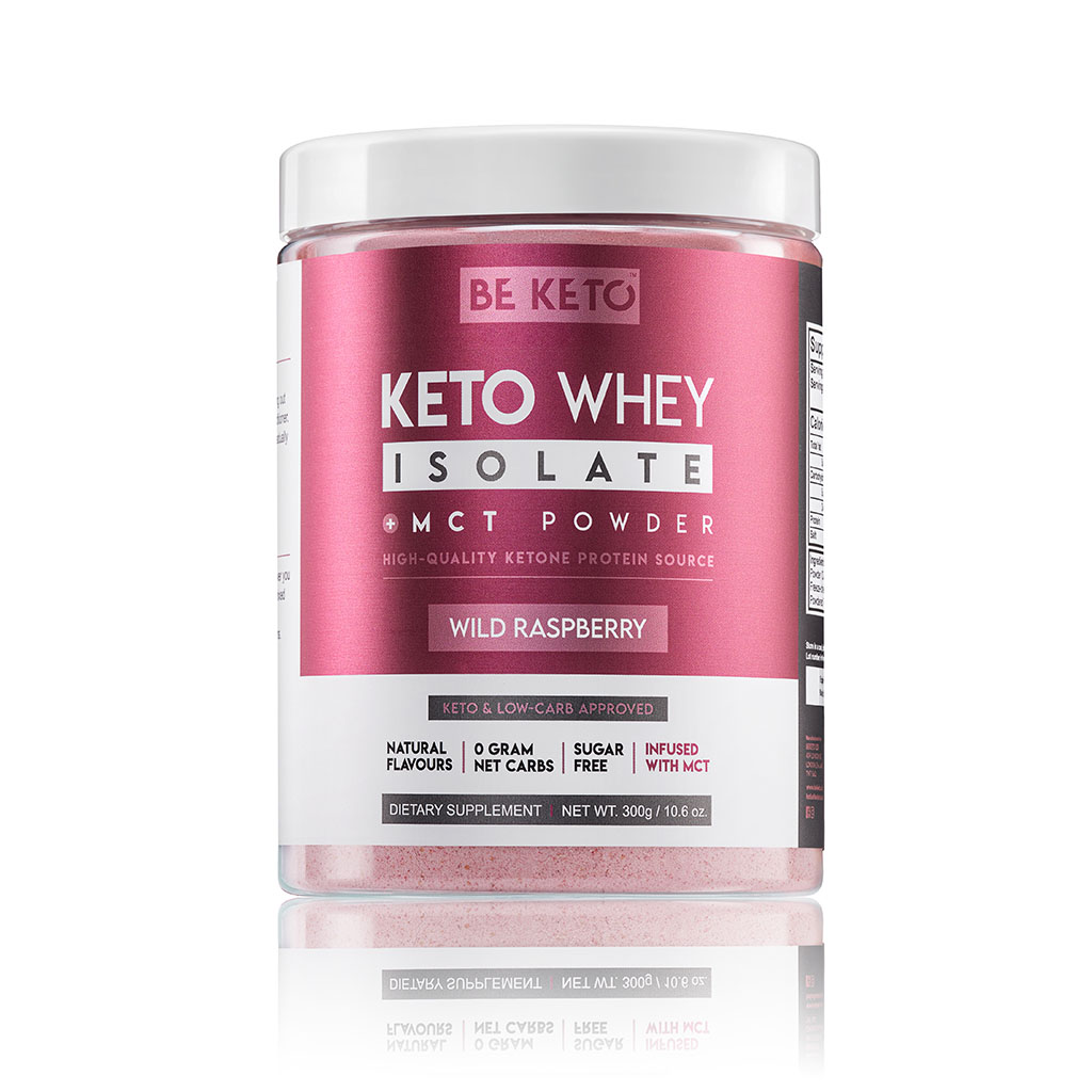 Keto Whey Isolate + MCT - Wild Raspberry 300g