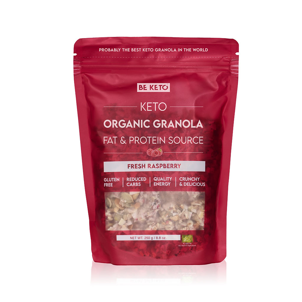 Keto Organic Granola – Fresh Raspberry 250g