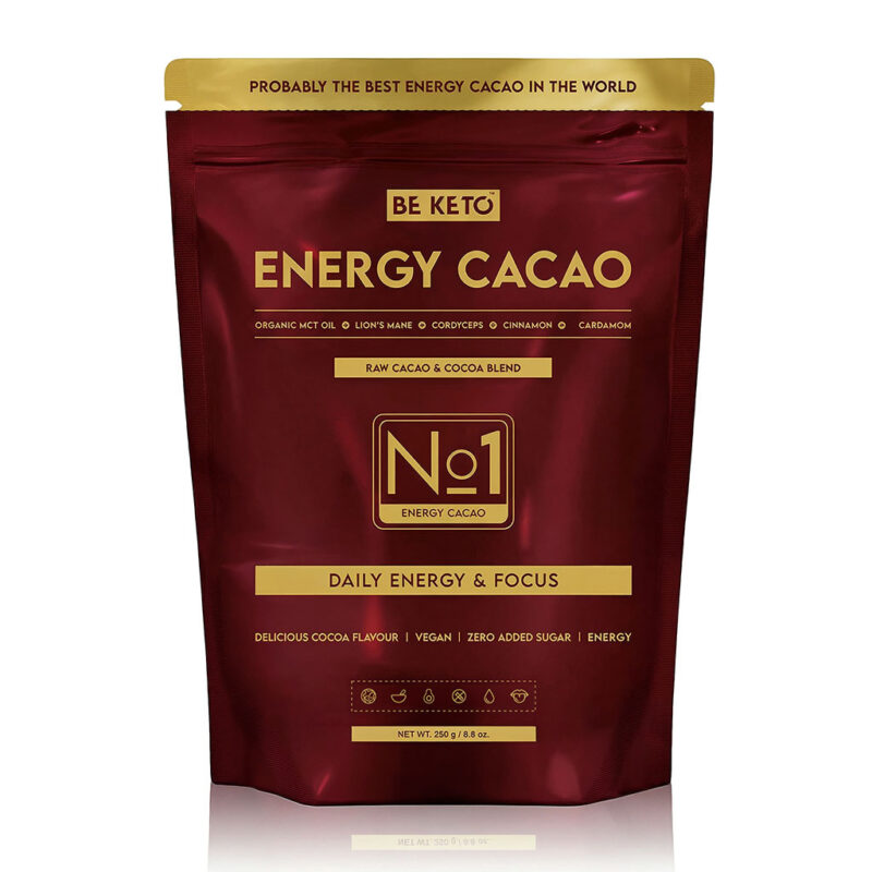 Energy-Cacao.jpg Ceremonial Cacao – Energy (MCT Oil & Lion's Mane & Cordyceps) – Cinnamon & Cardamom 250g