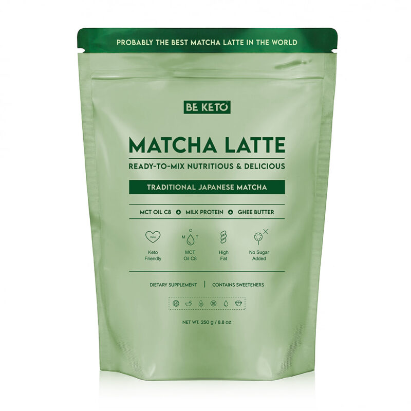 Matcha-Latte-Traditional.jpg Keto Matcha Latte (MCT C8 Oil & Protein & Ghee) – Traditional Japanese 250g