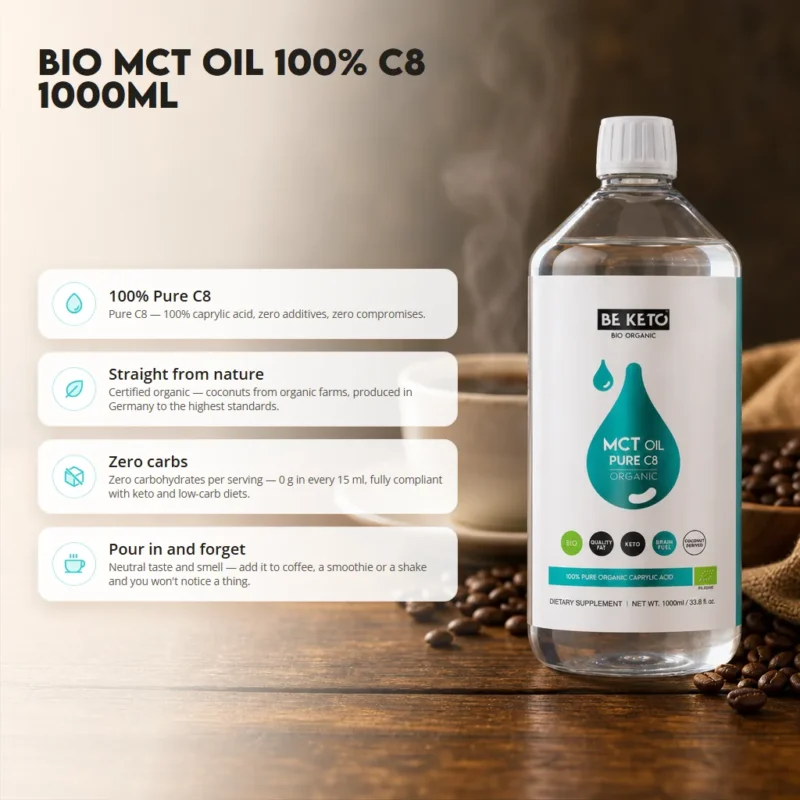 Organic MCT Oil 100% C8 1000ml