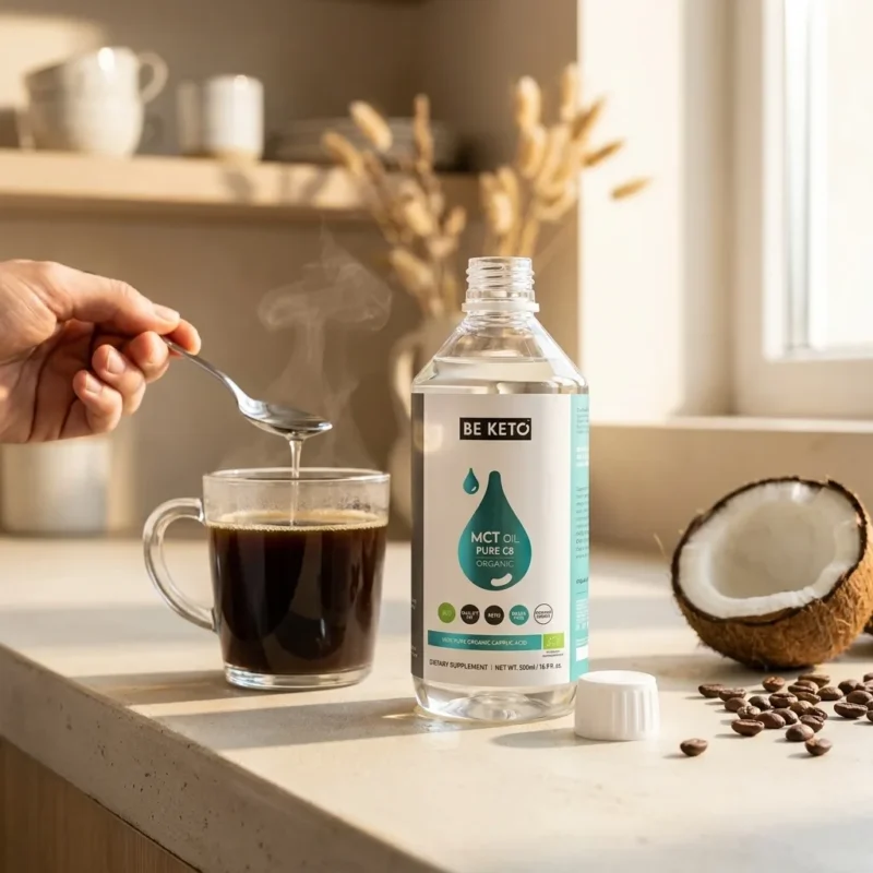 Organic MCT Oil 100% C8 500ml – Lifestyle 1 Organic MCT Oil 100% C8 500ml