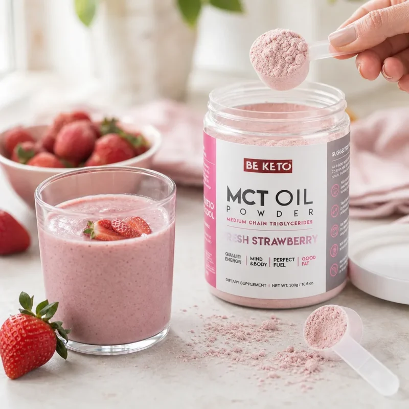 MCT Oil Powder – Fresh Strawberry 300g