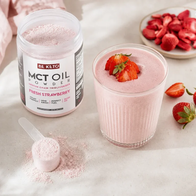 MCT Oil Powder – Fresh Strawberry 300g