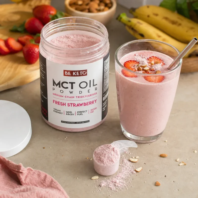 MCT Oil Powder – Fresh Strawberry 300g