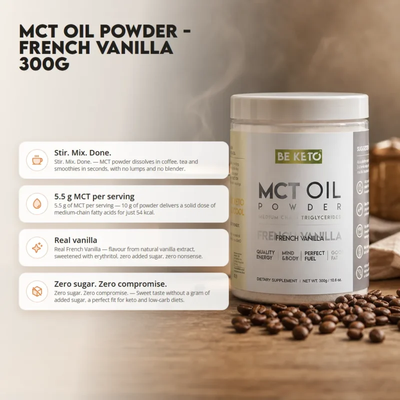 MCT Oil Powder – French Vanilla 300g – Benefit MCT Oil Powder – French Vanilla 300g