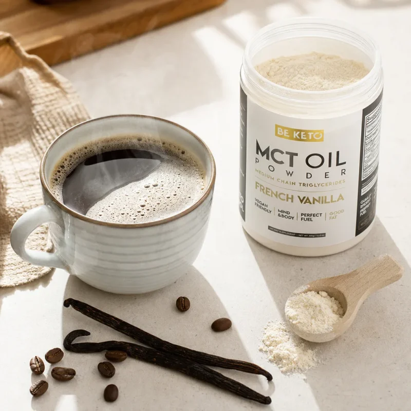 MCT Oil Powder – French Vanilla 300g – Lifestyle 2 MCT Oil Powder – French Vanilla 300g