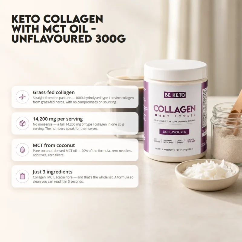 Keto Collagen + MCT Oil – Unflavoured 300g