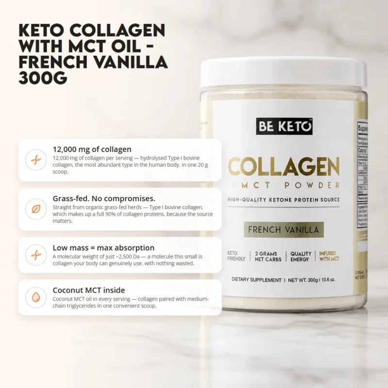 Keto Collagen + MCT Oil – French Vanilla 300g