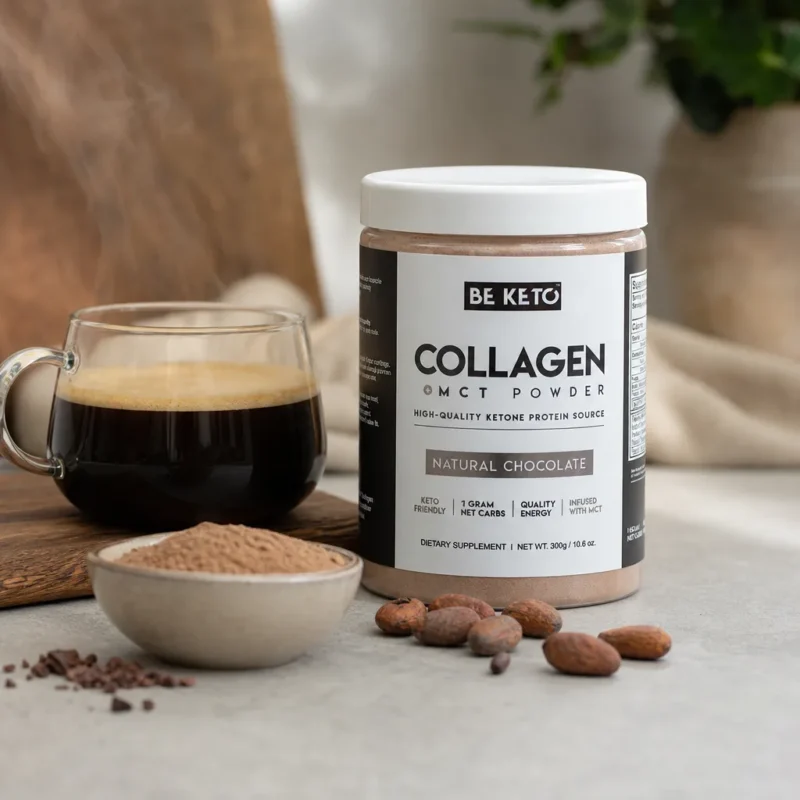 Keto Collagen + MCT Oil – Natural Chocolate 300g