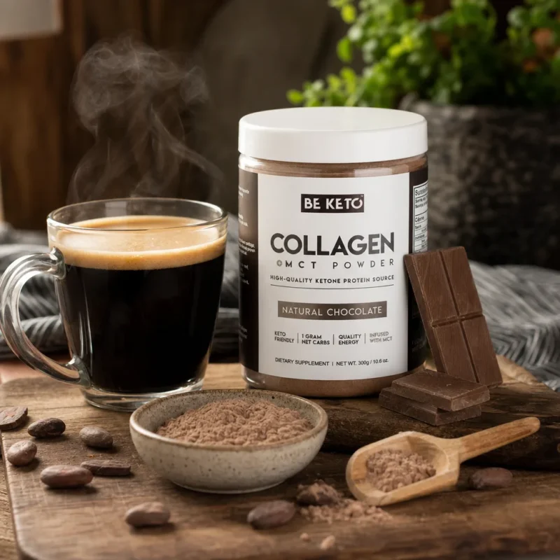 Keto Collagen + MCT Oil – Natural Chocolate 300g