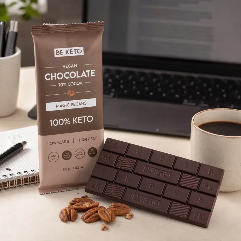 Vegan Keto Chocolate + MCT Oil – Magic Pecans 80g