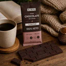 Vegan Keto Chocolate + MCT Oil – Classic Dark 80g