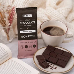 Vegan Keto Chocolate + MCT Oil – Classic Dark 80g