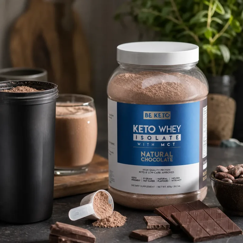 Keto Whey Isolate + MCT – Natural Chocolate 800g