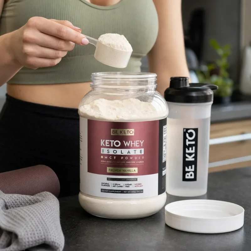 Keto Whey Isolate + MCT – French Vanilla 800g – Lifestyle 4 Keto Whey Isolate + MCT – French Vanilla 800g