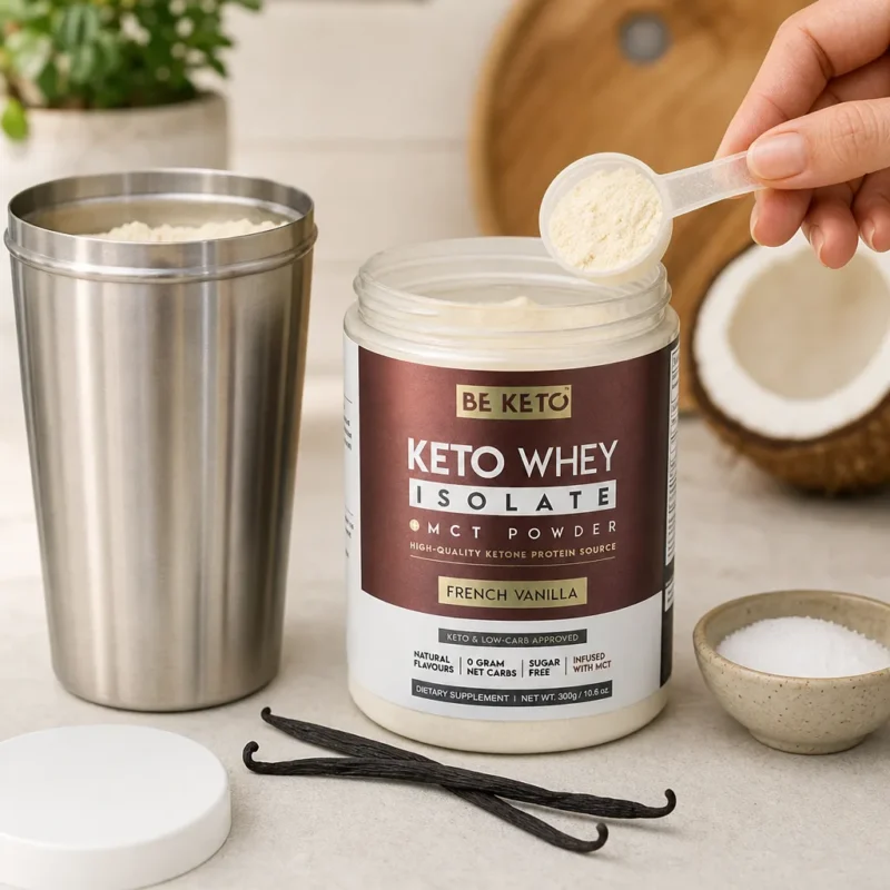 Keto Whey Isolate + MCT – French Vanilla 300g