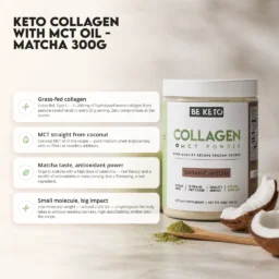 Keto Collagen + MCT Oil – Organic Matcha 300g