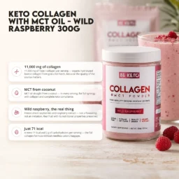 Keto Collagen + MCT Oil – Wild Raspberry 300g