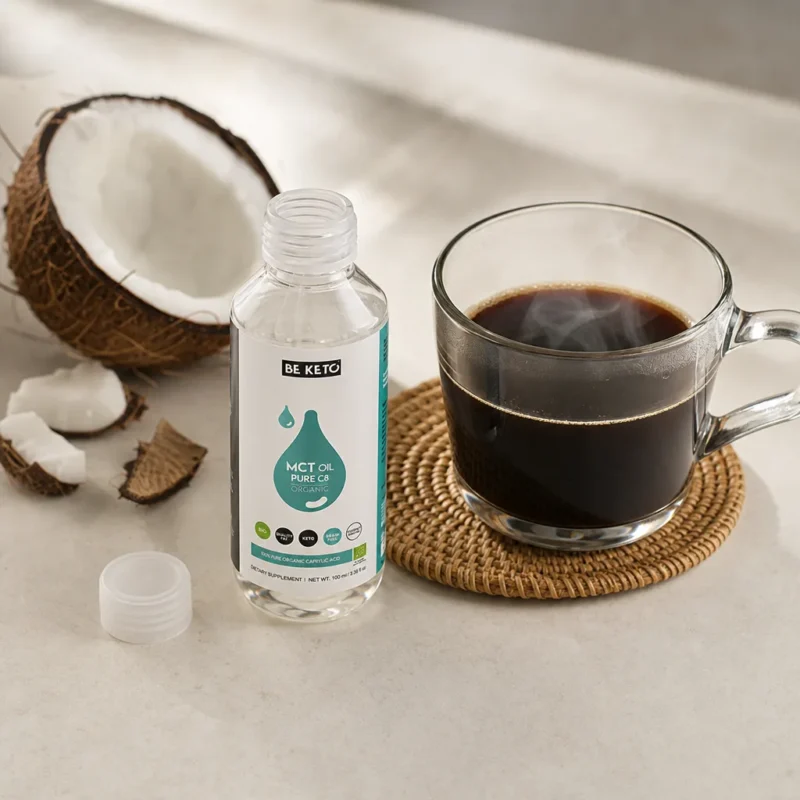 Organic MCT Oil 100% C8 100ml – Lifestyle 1 Organic MCT Oil 100% C8 100ml