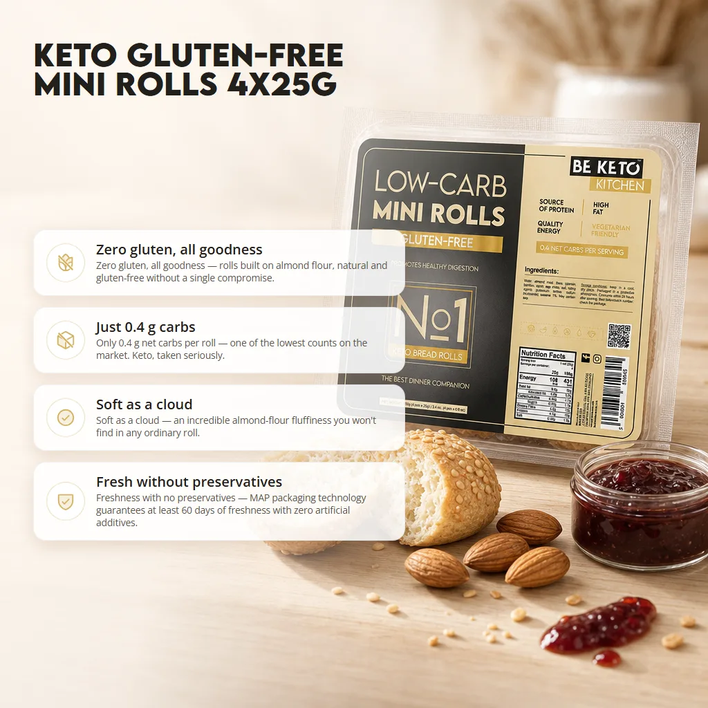Keto Gluten Free Mini Rolls 4x25g