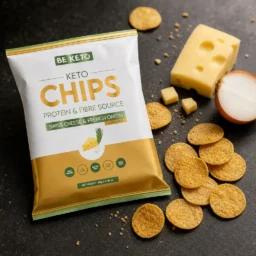 Keto Chips – Swiss Cheese & French Onion 30g – Lifestyle 4 Keto Chips – Swiss Cheese & French Onion 30g