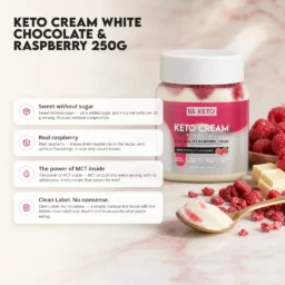 Keto Cream – White Chocolate & Raspberry 250g