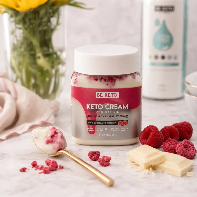 Keto Cream – White Chocolate & Raspberry 250g