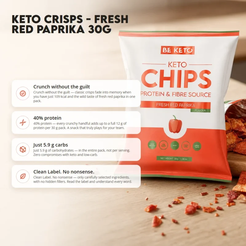 Keto Chips – Fresh Red Paprika 30g