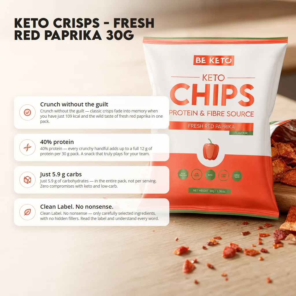Keto Chips – Fresh Red Paprika 30g