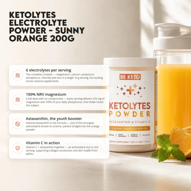 Keto Electrolytes Powder – Sunshine Orange 200g