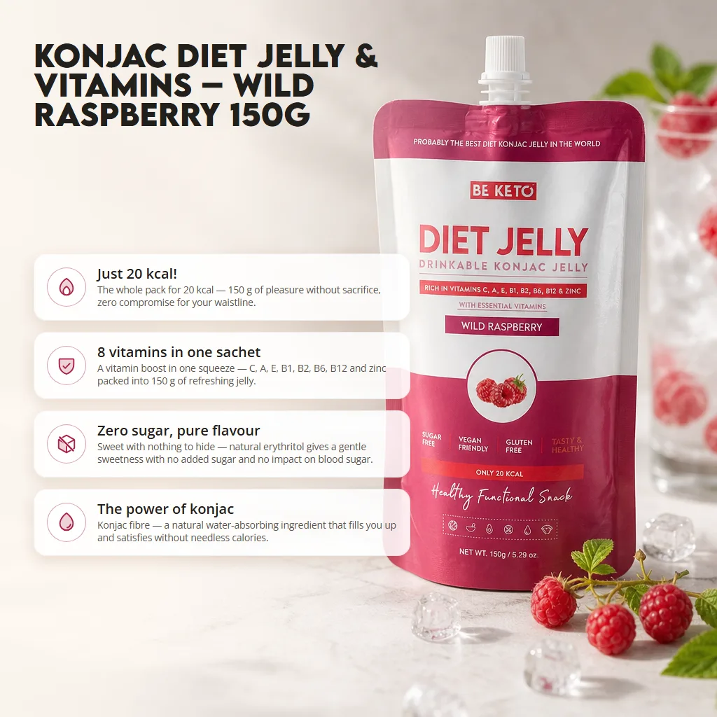 Diet Jelly Konjac & Vitamins – Wild Raspberry 150g