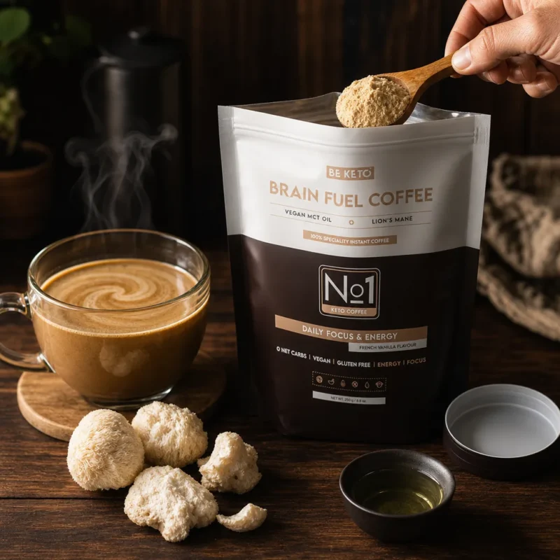 Instant Coffee – Brain Fuel (MCT Oil & Lion’s Mane) – French Vanilla 250g