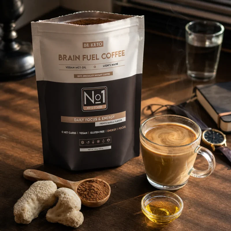 Instant Coffee – Brain Fuel (MCT Oil & Lion’s Mane) – French Vanilla 250g