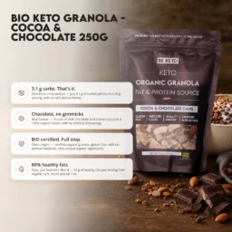 Keto Organic Granola – Cocoa & Chocolate Chips 250g – Benefit Keto Organic Granola – Cocoa & Chocolate Chips 250g