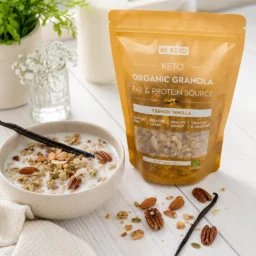 Keto Organic Granola – French Vanilla 250g – Lifestyle 3 Keto Organic Granola – French Vanilla 250g