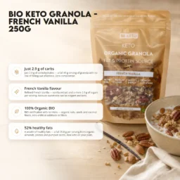 Keto Organic Granola – French Vanilla 250g – Benefit Keto Organic Granola – French Vanilla 250g