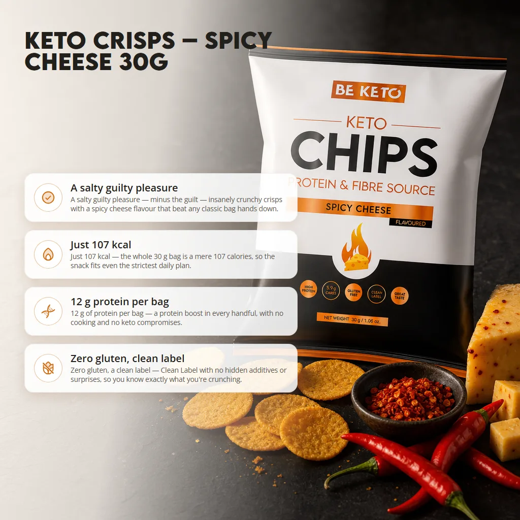 Keto Chips – Spicy Cheese 30g