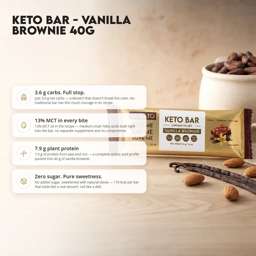 Keto Bar – Vanilla Brownie 40g