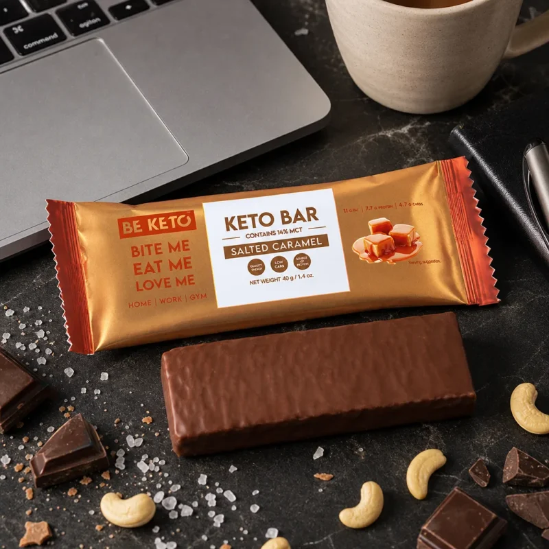 Keto Bar – Chocolate covered Salted Caramel 40g