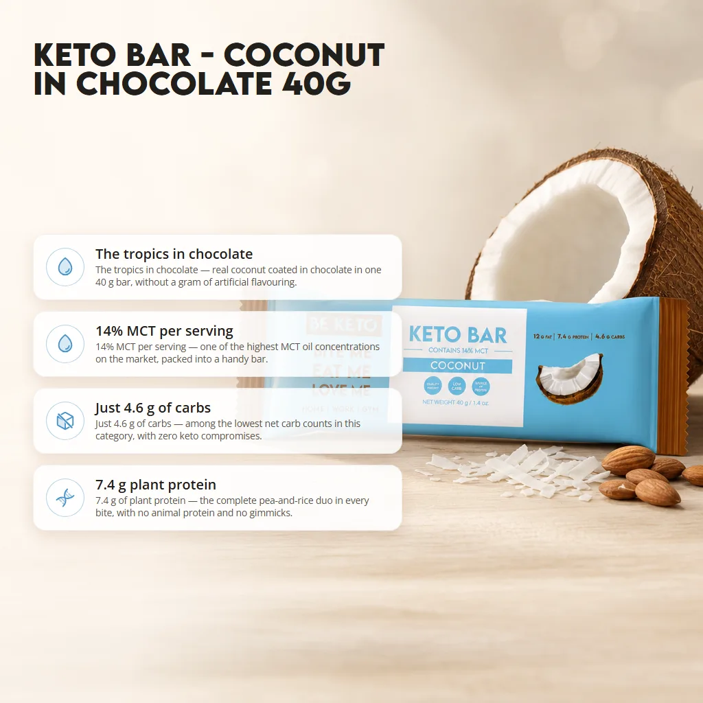 Keto Bar – Chocolate covered Coconut 40g