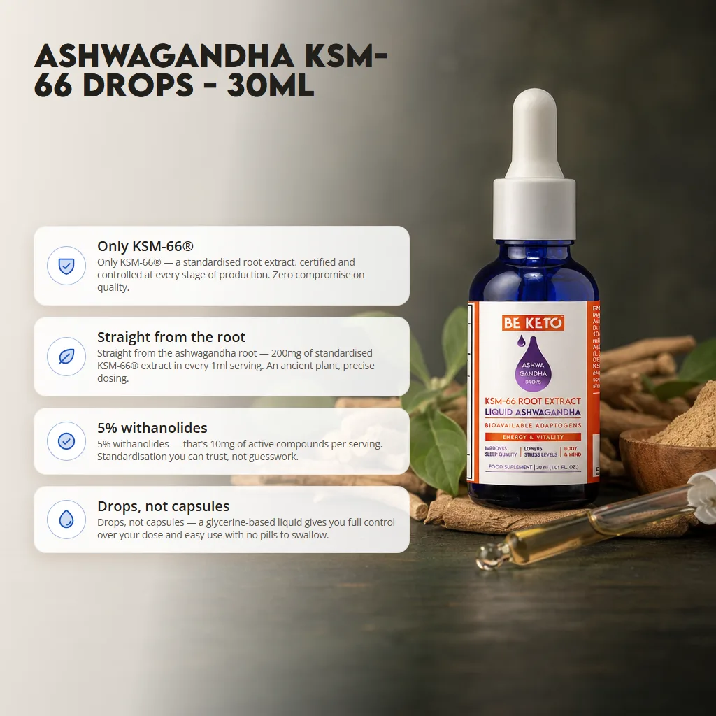 Ashwagandha KSM-66 in Drops – 30ml