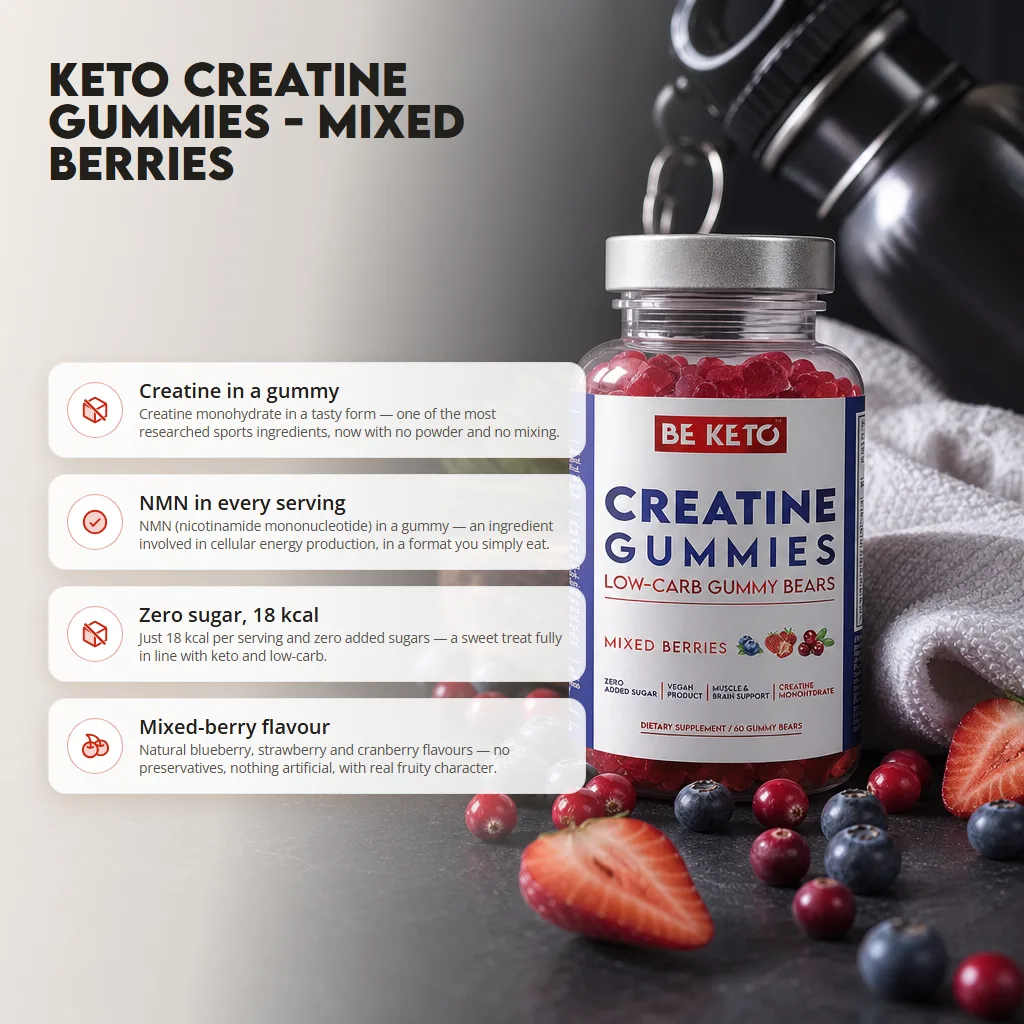 Keto Gummies with Creatine – Mixed Berries
